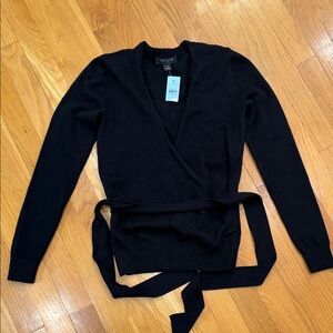 Ann Taylor Black Wrap Cardigan